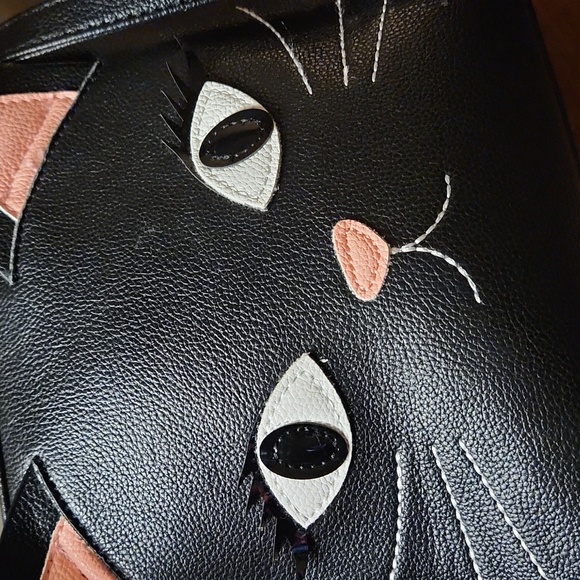 Sleepyville Critters black cat face bag - Picture 3 of 12